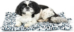 Furhaven ThermaNAP Self-Warming Cat Bed for Indoor Cats & Small Dogs, Washable & Reflects Body Heat - Quilted Faux Fur Reflective Bed Mat - Snow Leopard, Small