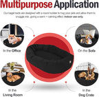 Majestic Pet 24 Inch Suede Calming Dog Bed Washable 24x19x7 (Inch) – Cozy Soft Round Donut Dog Bed with Spine Support for Dogs to Rest Their Head - Pet Bed Small – Black (2025)