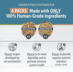 JustFoodForDogs Fresh Dog Food Topper Variety Pack, Beef & Chicken Human Grade Dog Food Recipes - 12.5 oz (Pack of 4)