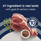 Canidae Pure Limited Ingredient Premium Adult Dry Dog Food, Real Lamb, Goat & Venison Meals Recipe, 4 lbs, Grain Free