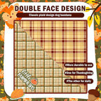 SCENEREAL Fall Dog Bandanas 2 Pack, Puppy Thanksgiving Orange Squirrel Triangle Bibs Handkerchief, Reversible Holiday Dog Bandana for Boy and Girl, Premium Pet Scarf for Small Medium Large Dogs XL
