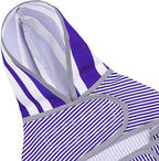Dog Raincoat for Medium Dogs Puppies Waterproof Hooded Rain Jacket with Reflective Strips Leash Hole & Poncho Adjustable Fit (Bluestripe,L)