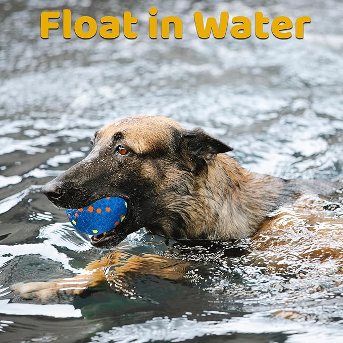 Dog Balls, Indestructible Dog Toy Ball for Aggressive Chewers, Durable High Elasticity Interactive Ball for Training Dog Catch and Fetch, Large Medium Small Dog and Puppies(Blue, 2.5in, 1pcs)