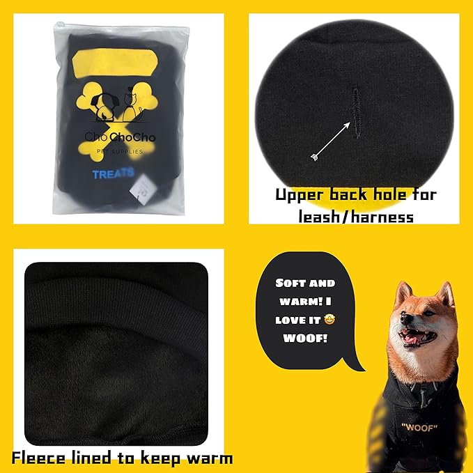 ChoChoCho Stylish Dog Hoodie Dog Clothes Streetwear Cotton Sweatshirt Fashion Outfit for Dogs Cats Puppy Small Medium Large (XL, Yellow)