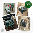Dog Raincoat, Waterproof Windproof Dog Rain Jacket with Hood, Rain Coat with Leash Hole, Adjustable Raincoat Poncho for Small Medium Large Dogs Outdoor (Green, X-Large)