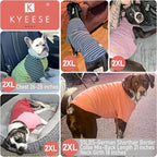 KYEESE 2Pack Dog Sweater Pets Clothes with Sleeves Stretchy Pet Coat Comfy Pets Sweaters Pullover Dogs Sweatshirt Soft Dog Sweaters for Medium Dogs Girl Lightweight Pet Fleece Sweater for Cold Weather
