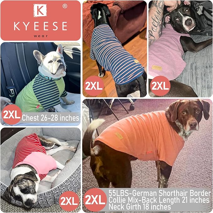 KYEESE 3Pack Dog Sweater Soft Pets Sweaters Pet Coat with Sleeves Pullover Pet Fleece Sweater Comfy Dog Sweaters for Medium Dogs Boy Lightweight Dogs Sweatshirt Stretchy Pets Clothes for Cold Weather