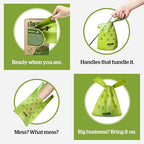Pogi's 300 Unscented Dog Poop Bags with Handles - Earth-Friendly, Leak-Proof, Ultra Thick, 4+ Month Supply