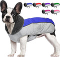 Dog Coat, Waterproof Ripstop Dog Winter Jacket with Leash Hole, Reflective Adjustable Warm Pet Fleece Snow Sweater for Small Medium Large Dogs - Blue, XL