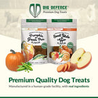 Dig Defence Premium Dog Treats - Pumpkin/Green Pea and Sweet Potato/Apples, Natural Ingredients, Baked Gourmet Snacks for Small & Big Dogs, Healthy Training Treat, 2 Pack