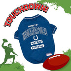 NFL Indianapolis Colts Dog T-shirt Large. - Licensed Shirt for Pets Team Colored with Team Logos- Premium Stretchable Materials for the comfort of your Dog & Cat