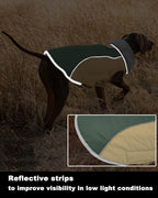 Doglay Dog Jacket Waterproof Dog Coat, Reflective Cold Weather Winter Coat, Adjustable Turtleneck Fleece Puppy Snow Jacket with Harness Hole for Small Medium Large Dogs