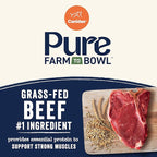 CANIDAE Pure Farm to Bowl Grass-Fed Beef & Barley Dry Dog Food, Adult, 22lb