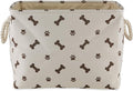 Bone Dry Pet Storage Collection Paw and Bone Print, Medium Rectangle, 16x10x12, Dark Brown