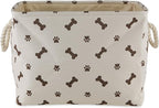 Bone Dry Pet Storage Collection Paw and Bone Print, Medium Rectangle, 16x10x12, Dark Brown