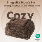 gogobunny Waterproof Dog Blanket for Large Dogs, Cats, Puppy, Reversible Faux Fur Pet Throw Blanket, Washable, Calming Furniture Protection for Sofa Bed (60x80 Inch (Pack of 1), Chocolate)