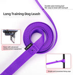 Dog/Puppy Obedience Recall Training Agility Lead - 30ft Long Training Leash，3/4in Wide - Great for Play, Camping, or Backyard（Purple 30 Feet