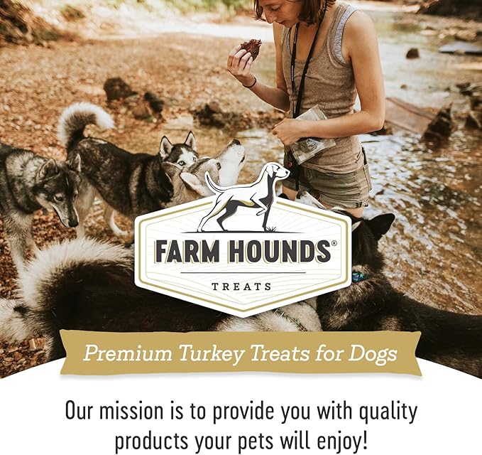 Farm Hounds - Premium Natural Turkey Jerky for Dogs - 100% Humanely Raised Turkey - Break-to-Size - Great for Training & Treats - No Added Fillers - Made in USA - 3.5 oz - 2 Pack