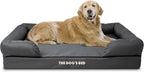 The Dog’s Bed XL Grey 43.5x34, Memory Foam, Pain Relief: Arthritis, Hip & Elbow Dysplasia, Post Surgery, Lameness, Supportive, Calming, Waterproof Washable Cover, Veterinary Approved