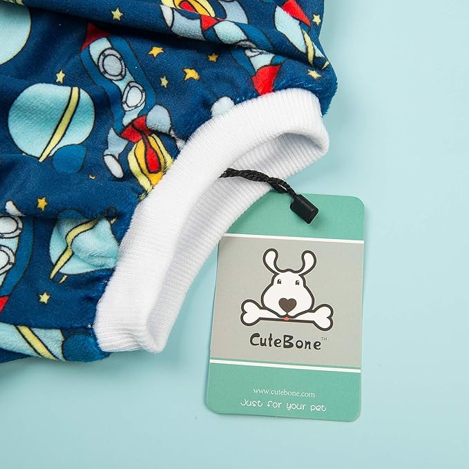 CuteBone Small Dogs Outfit Soft Puppy Onesies Pjs Dog Pajamas Pet Coat Cat Apparel Comfy Doggie Jumpsuit Bodysuit for All Seasons P16S