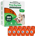 Puppington Certified Home Compostable Poop Bags - ASTM D6400 Compliant - 180 Extra Thick Bags - Plant Based - Pairs with Puppington 3-in-1 Bag & Fits all Standard Poop Bag Dispensers (Poppy Orange)