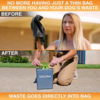 Neater Pet Brands Lift N’ Bag 2.0 Dog Pooper Scooper with Bag Attachment for Small to Large Dogs, New & Improved Design, 60 Refill Bags, Heavy Duty Dog Poop Scooper for Yard & Walks, One-Hand Use