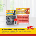 Glad for Pets Large Dog Waste Bags, Scented, Tear-Resistant, 16 Rolls | Heavy Duty Dog Poop Bags for Fast and Easy Waste Cleanup | 16 Rolls Waste Bags, 240 Bags Total
