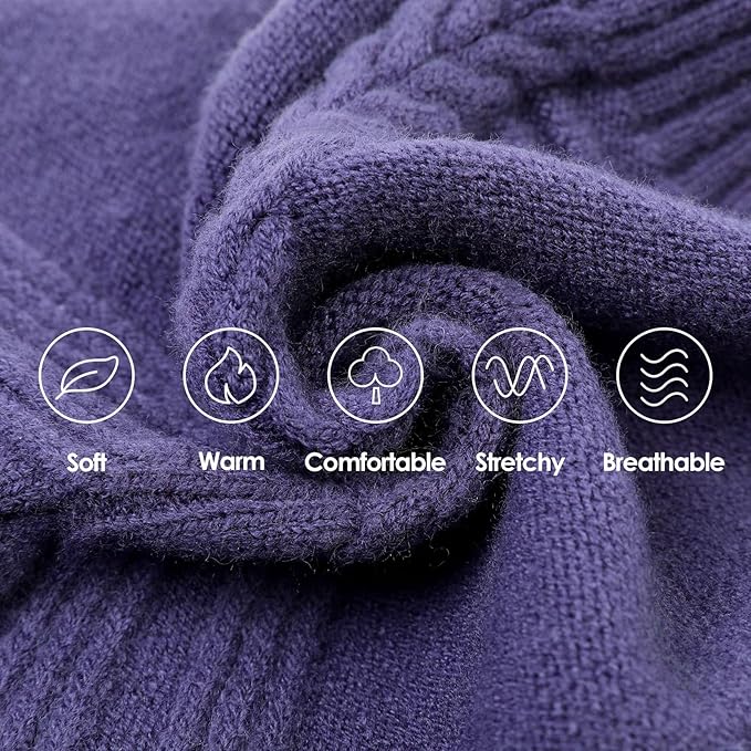 Dog Sweaters for Large Dogs Male Female Pet Knitwear Classic Puppy Warm Pullover Turtleneck Cold Weather Clothes for French Bulldog(GrayishBlue, L)