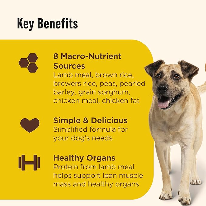 Nutrish Limited Ingredient Lamb Meal & Brown Rice Recipe Dry Dog Food, 28 lb. Bag, Packaging May Vary (Rachael Ray)