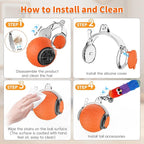 UPSKY Interactive Cat Toy Ball for Indoor Cats, Automatic Moving Electric Rolling Cat Ball Toy, 3-Speed Modes Smart Kitten Toys with Sounds, USB Rechargeable & Sturdy for Bored Kittens/Adult Cats
