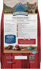 Blue Buffalo Wilderness High-Protein Rocky Mountain Recipe Dry Food for Puppies, Red Meat & Grains, 24-lb Bag