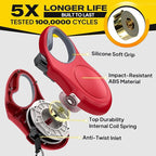Fida Retractable Dog Leash X-Small Breed, 10ft Durable Pet Walking Leash for Extra Small Dogs/Cats/Small Animals up to 18 lbs, 360° Tangle Free, Red