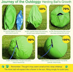 Herding Ball for Dogs 22 Inch - Dual-Layer Heavy Duty Herding Ball for Australian Shepherds, Border Collies & Cattle Dogs | Outdoor Herding Toy for Medium/Large Dogs - Backyard Training and Play-Green