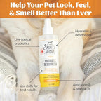SKOUT'S HONOR Probiotic Pet Deodorizer Spray- Hydrating Daily-Use with Avocado Oil & Omega-3s, Microbiome Friendly Certiified, Paraben & Sulfate-Free, 97% Natural, 8oz, Honeysuckle, 2-Pack