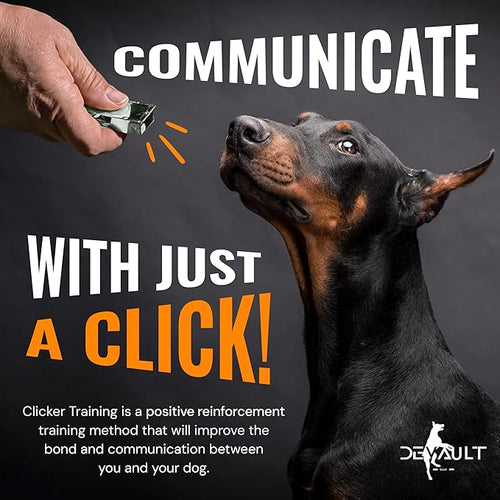 3-Pack Dog Clicker (Silver, Gold, Black) - Clickers for Pet Training – Easy-to-Carry Dog Training & Behavior Aids - Teach Your Dog Tricks or Reward His Behavior