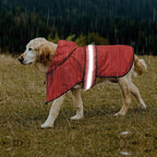 Reflective Dog Raincoats Hooded - Waterproof Lightweight Dog Raincoat Slicker Poncho, Adjustable Safety Dog Rain Coat Jacket for Small, Medium, Large Dogs (Medium, RED)
