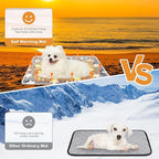2 Pack Self Warming Cat Bed Self Heating Dog Pad Cat Warming Pad Thermal Pet Mat Washable Reflect Body Heat Removable Cover for Indoor Kittens Puppies Feral Pet(Large Star,16 x 20 Inch)