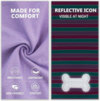 KYEESE 2Pack Dog Shirts Striped T Shirt Soft Tee for Small Dogs Cotton Tank Top Clothes Lightweight Sleeveless Dog Vest, X-Large,Purple+Striped