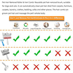 Pet Hair Remover Roller & Self-Cleaning Grooming Brush (2-in-1), Reusable Fur Tool for Dogs Cats Shedding, No Sticky Sheets for Pet Hair Removal on Furniture, Couch, Carpet, Bedding, Car Seats