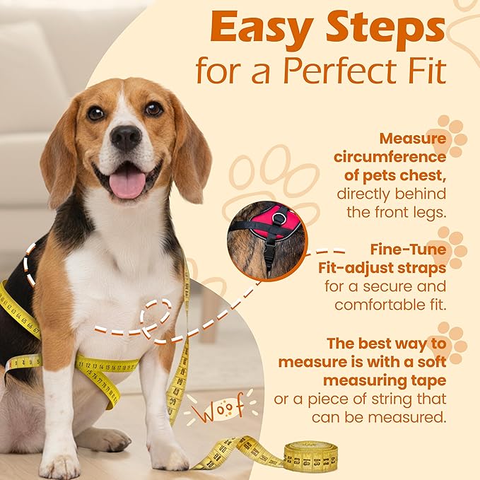 Bark Appeal Pink No-Pull Dog Harness for Large to Extra Large Sized Pets – Adjustable, Reflective Vest with 3 Leash Clips for Added Control, Easy Walks & Training – XL