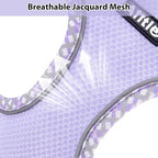 AIITLE Small Dog Harness - Breathable Double-Layer Jacquard No-Choke Vest, Durable Anti-Tear Fabric with Reflective Trim - Perfect for Running, Parties, Daily Walks (Purple, XS)
