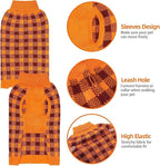 PUPTECK Dog Sweaters for Large Medium Small Dogs - Fall Classic Plaid Style Puppy Holiday Winter Coat Clothes Warm