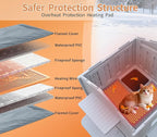 Rockever 2 Story Heated Cat House for Outside in Winter, 100% Waterproof Heated Cat House for Outdoor Cats with Heating Pad, Elevated Outdoor Cat House, Safe Escape Door for Outdoor Cats