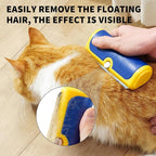Cat & Dog Deshedding Brush – Blue_Yellow Pet Hair Remover Comb for Shedding, Dual-Tone Handle, Effective Grooming Tool for Long & Short Hair
