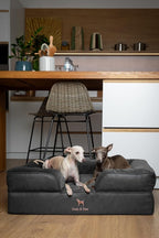 NOAH & PAW Large Dog Bed, 35x25x11 Inch, Orthopedic Dog Beds, Eggshell Memory Foam Infused with Cooling Gel, Inner Cover, Waterproof, Machine Washable (Faux Leather Sofa Collection)