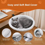 Cat Desk Bed for Remote Workers, Gamers, and Office Staff - 90° Foldable, Quality Sturdy Desk cat Bed for Indoor Cats, Comfortable Cat Bed for Desk use, Supports up to 40lbs