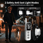 Dog Training Collar,Dog Shock Collar with Remote Control, 3300FT and 4 Training Modes Beep,Vibration,Safe Shock,LED Light,IPX7 Waterproof Rechargeable E-Collar for All Breeds (8-150 lbs)