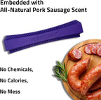 Playology Dog Toys | Dental Chew Stick Gentle on Gums | Jumbo Pork Sausage Scented Toy - Easy to Clean and Made from Non Toxic Materials