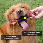 Apasiri Dog Toys for Aggressive Chewers with Bacon Flavor: 3-Pack Dog Bones for Large Dogs, 8" Chew Toys Long-Lasting, Tough Nylon & Rubber Dogs Toys