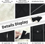 Malier Dog Winter Coat, Windproof Dog Cold Weather Coats with Real Pocket, Winter Extra Warm Pet Coat Fleece Jacket Reflective Clothes for Small Medium Large Dogs and Puppy (Black, Medium)